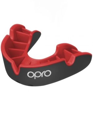 Opro Silver Match Level (10yrs - Adult) - Black/Red